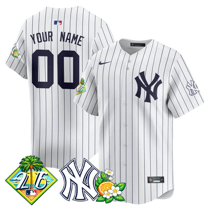 Custom NYY 2026 Spring Training Vapor Limited Jersey - All Stitched