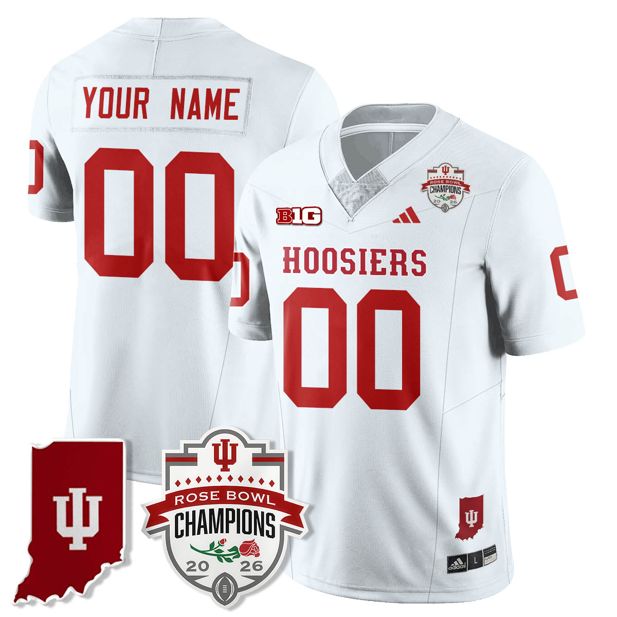 Indiana Hoosiers Vapor Limited Football Custom Jersey - Rose Bowl Champions - All Stitched