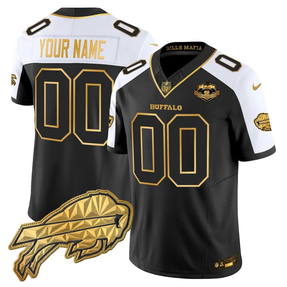 Buffalo Bills 2025 "Rivalries" Gold Vapor Limited Custom Jersey - All Stitched