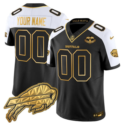 Buffalo Bills 2025 "Rivalries" Gold Vapor Limited Custom Jersey - All Stitched