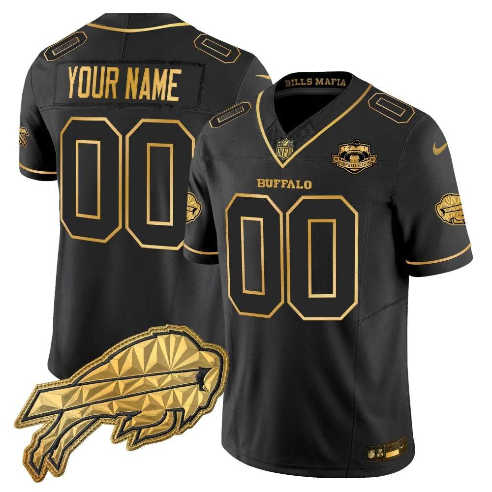 Buffalo Bills 2025 "Rivalries" Gold Vapor Limited Custom Jersey - All Stitched