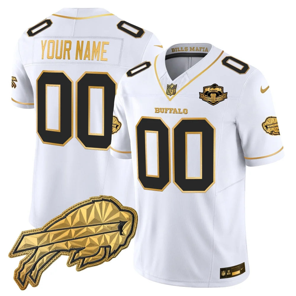 Buffalo Bills 2025 "Rivalries" Gold Vapor Limited Custom Jersey - All Stitched