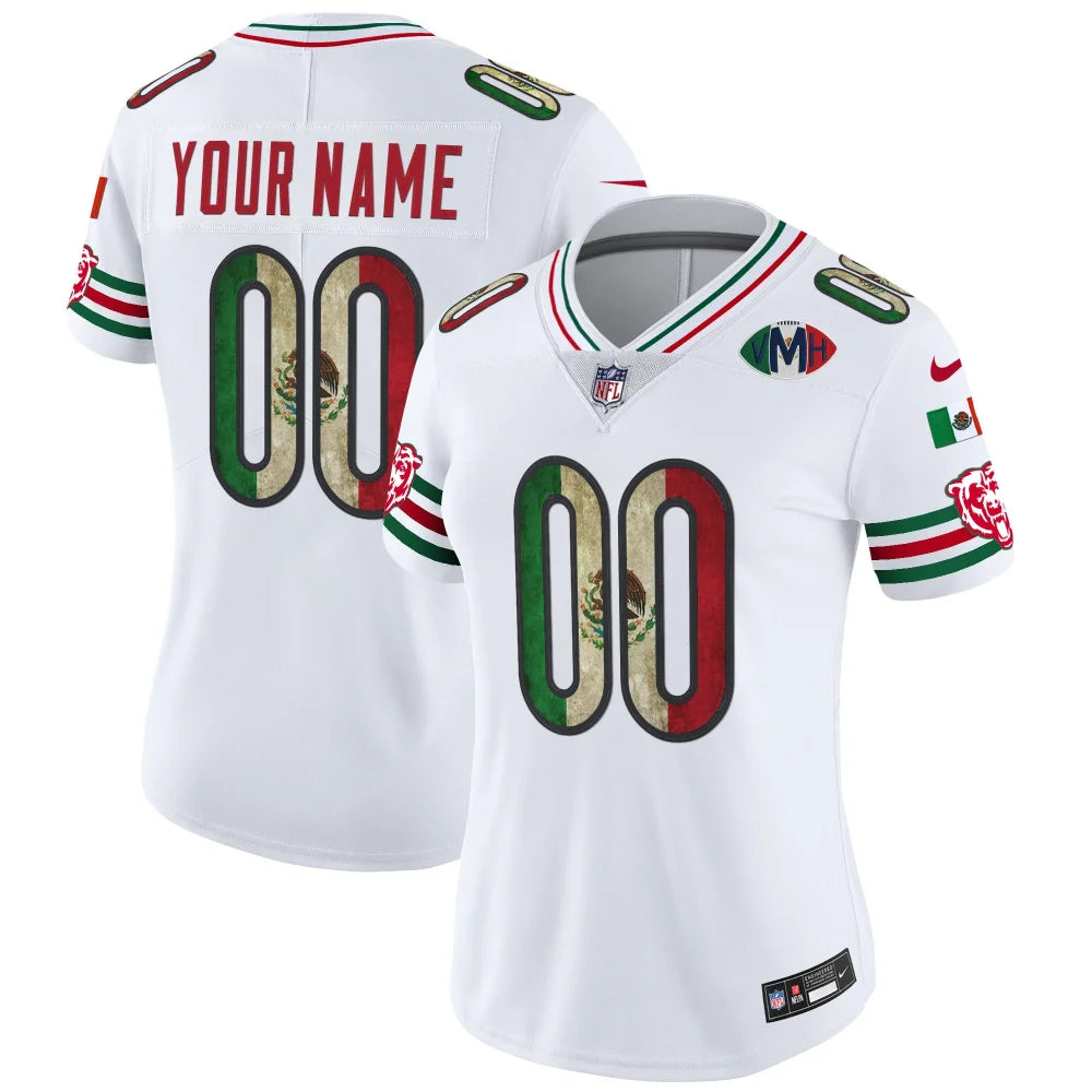 Chicago Bears Mexico Vapor Limited Custom Jersey - All Stitched
