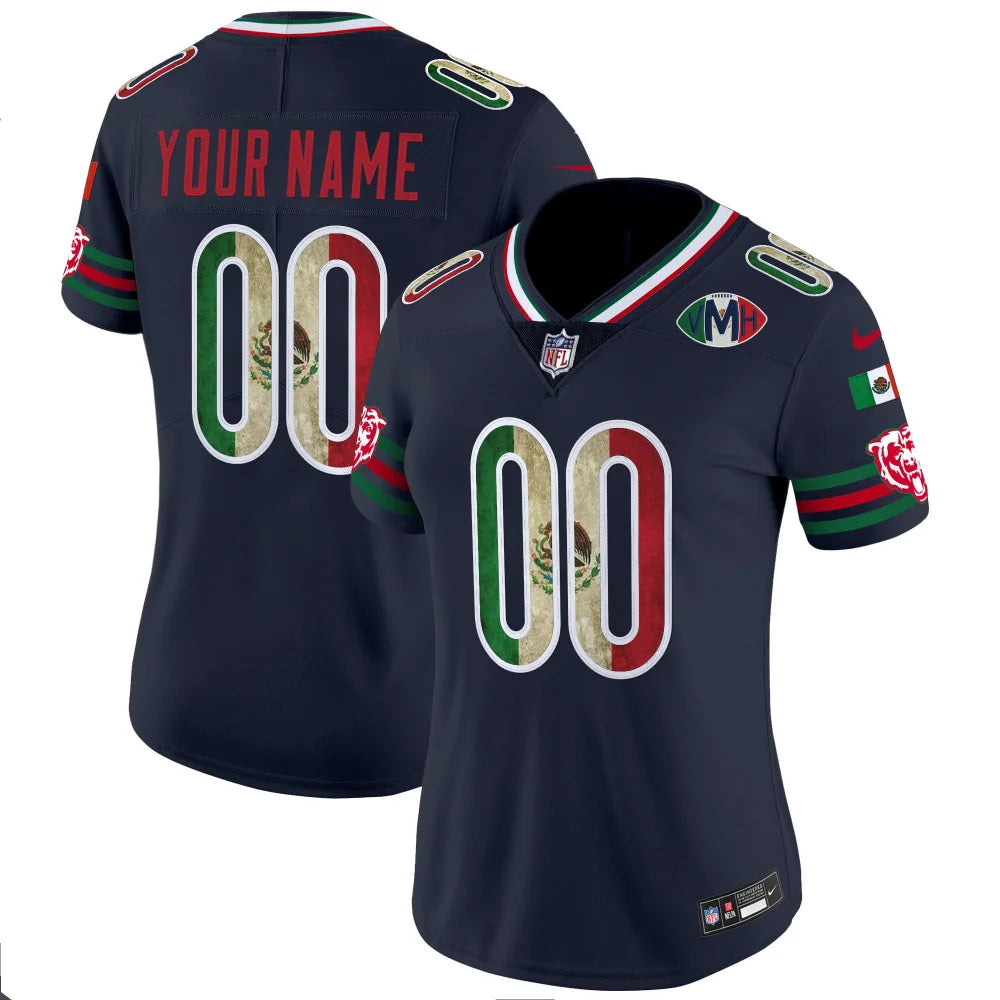 Chicago Bears Mexico Vapor Limited Custom Jersey - All Stitched
