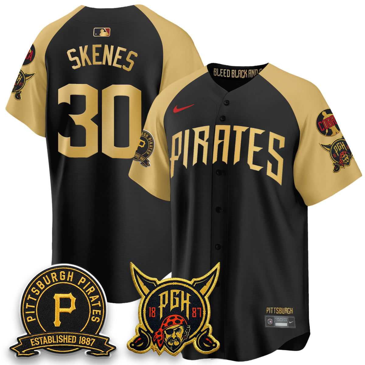 PIT 2026 City Connect Vapor Limited Jersey - Cobra & Est 1887 Patch - All Stitched