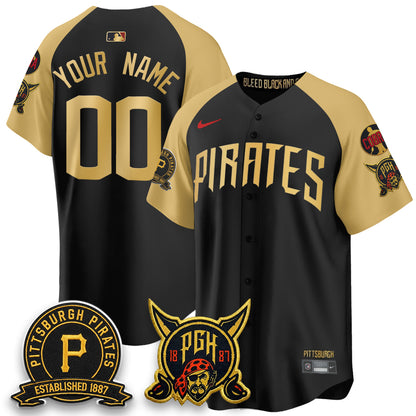 PIT 2026 City Connect Vapor Limited Jersey - Cobra & Est 1887 Patch - All Stitched