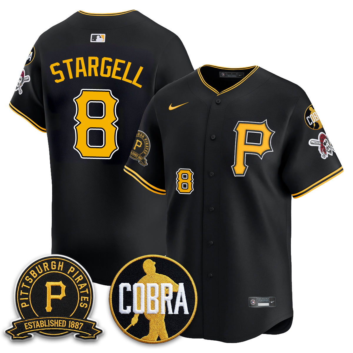 PIT Vapor Limited Jersey - Cobra & Est 1887 Patch - All Stitched