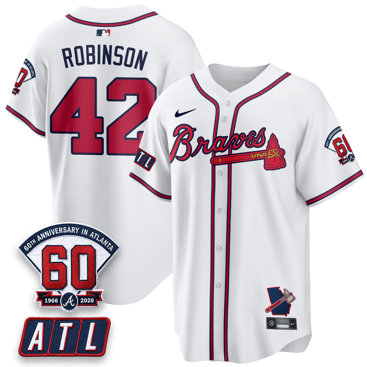 ATL 2026 60th Anniversary Vapor Limited Red Jersey - All Stitched