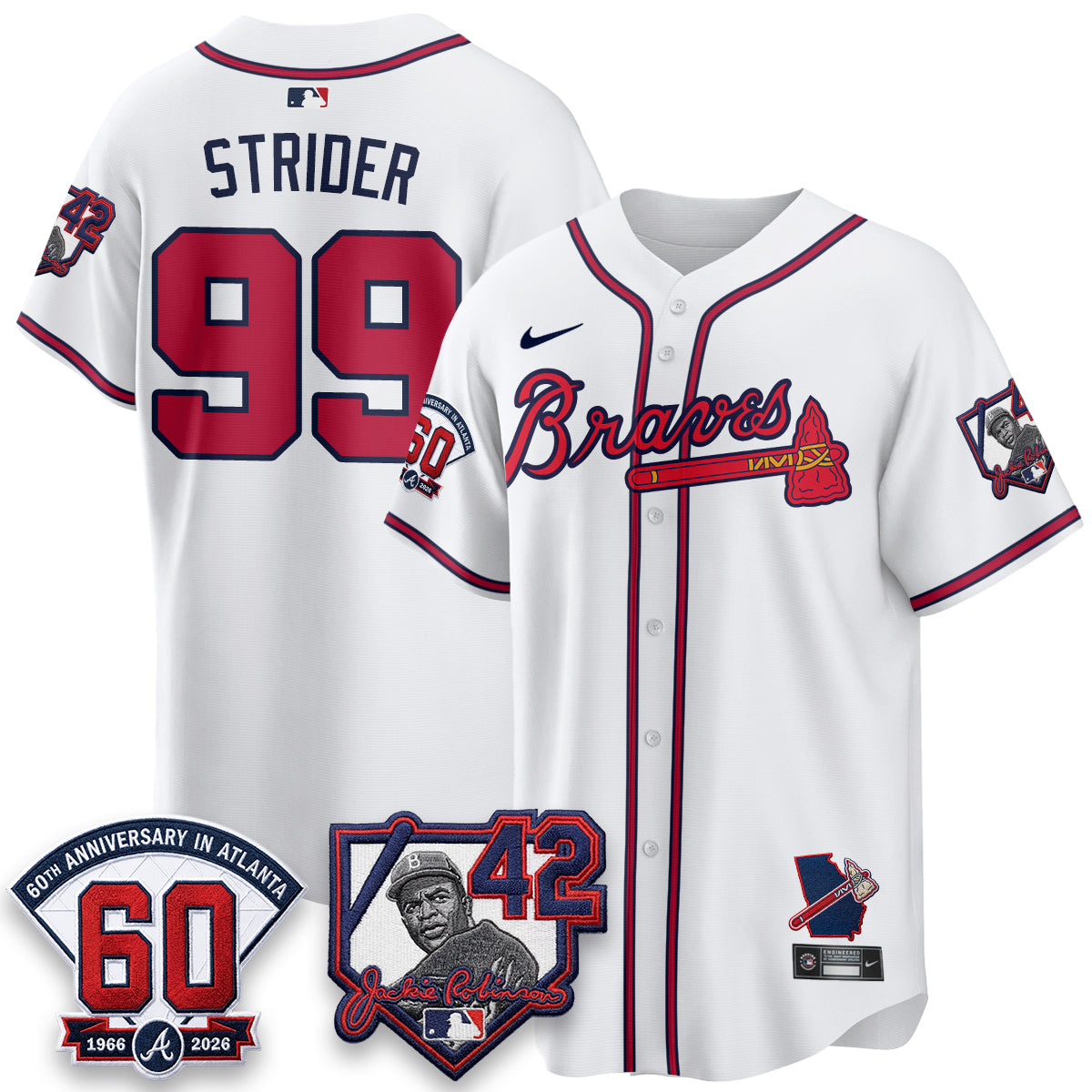 ATL 2026 Jackie Robinson Day Vapor Limited Red Jersey - All Stitched