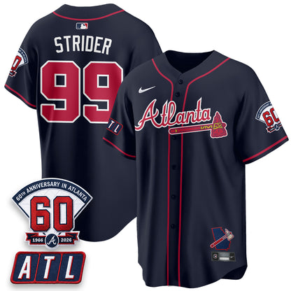 ATL 2026 60th Anniversary Vapor Limited Red Jersey - All Stitched