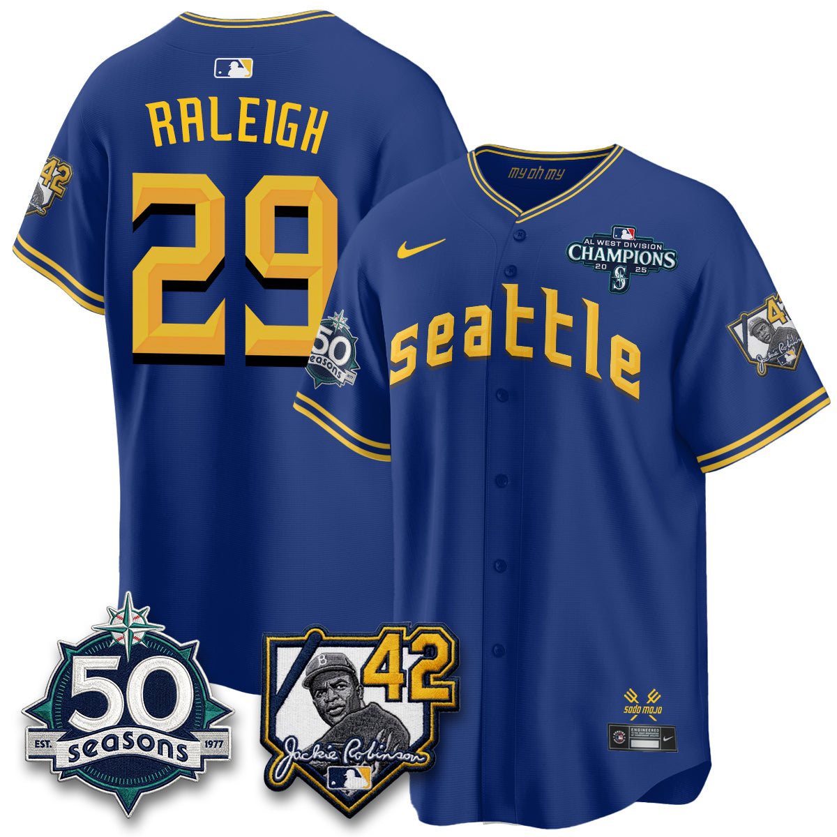 SEA 2026 Jackie Robinson New Era Vapor Limited Jersey - All Stitched
