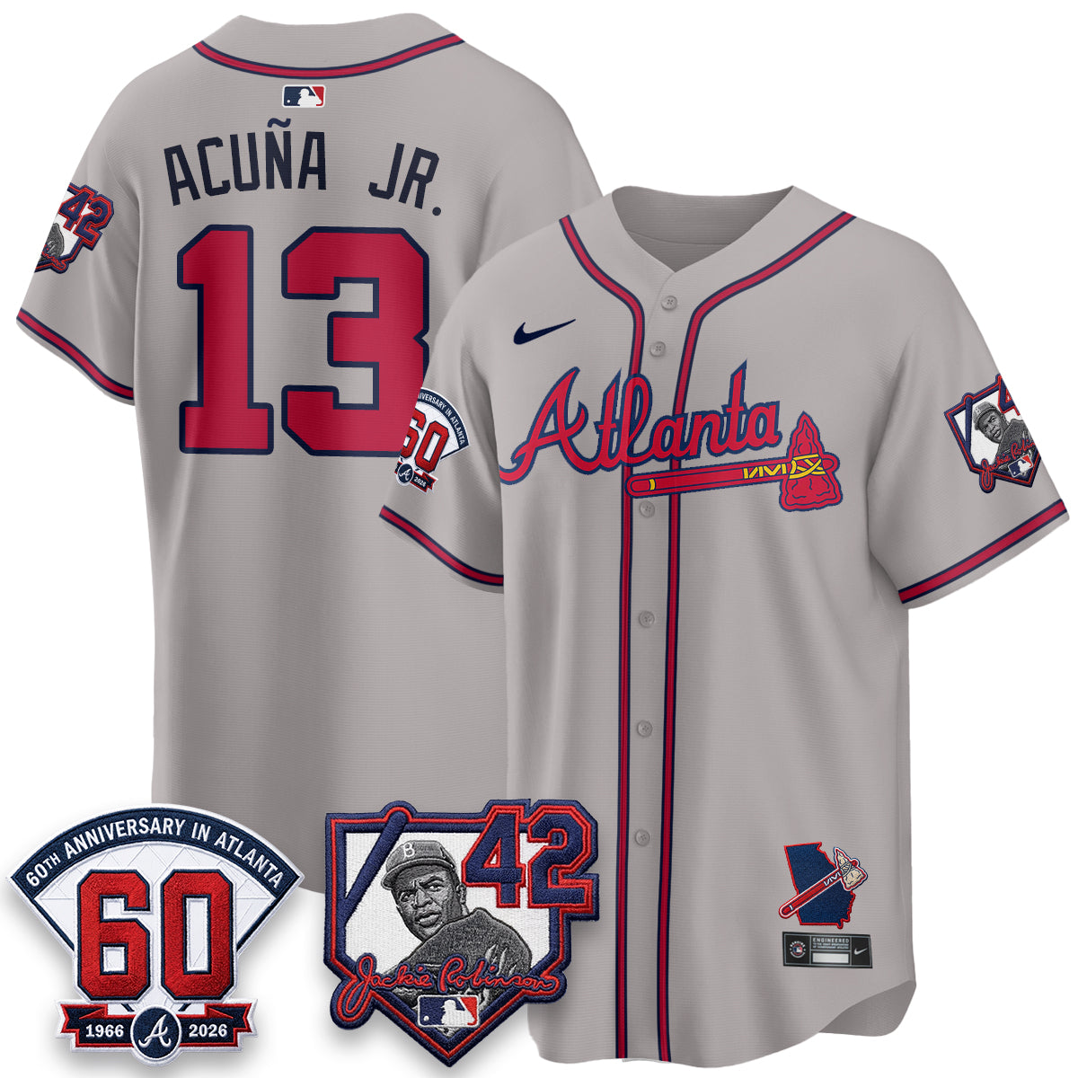 ATL 2026 Jackie Robinson Day Vapor Limited Red Jersey - All Stitched