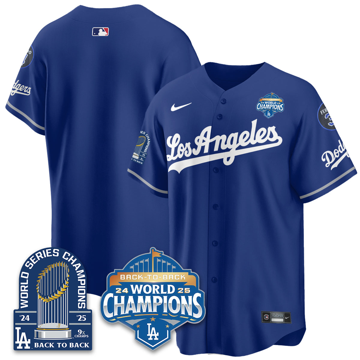 LAD Alternate Gold Vapor Limited Jersey - 9x Champs - All Stitched