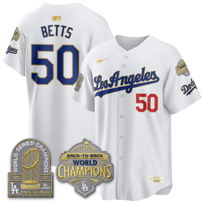 LAD "Gold Collection" Limited Navy Alternate Jersey - 9x & B2B Champs - All Stitched