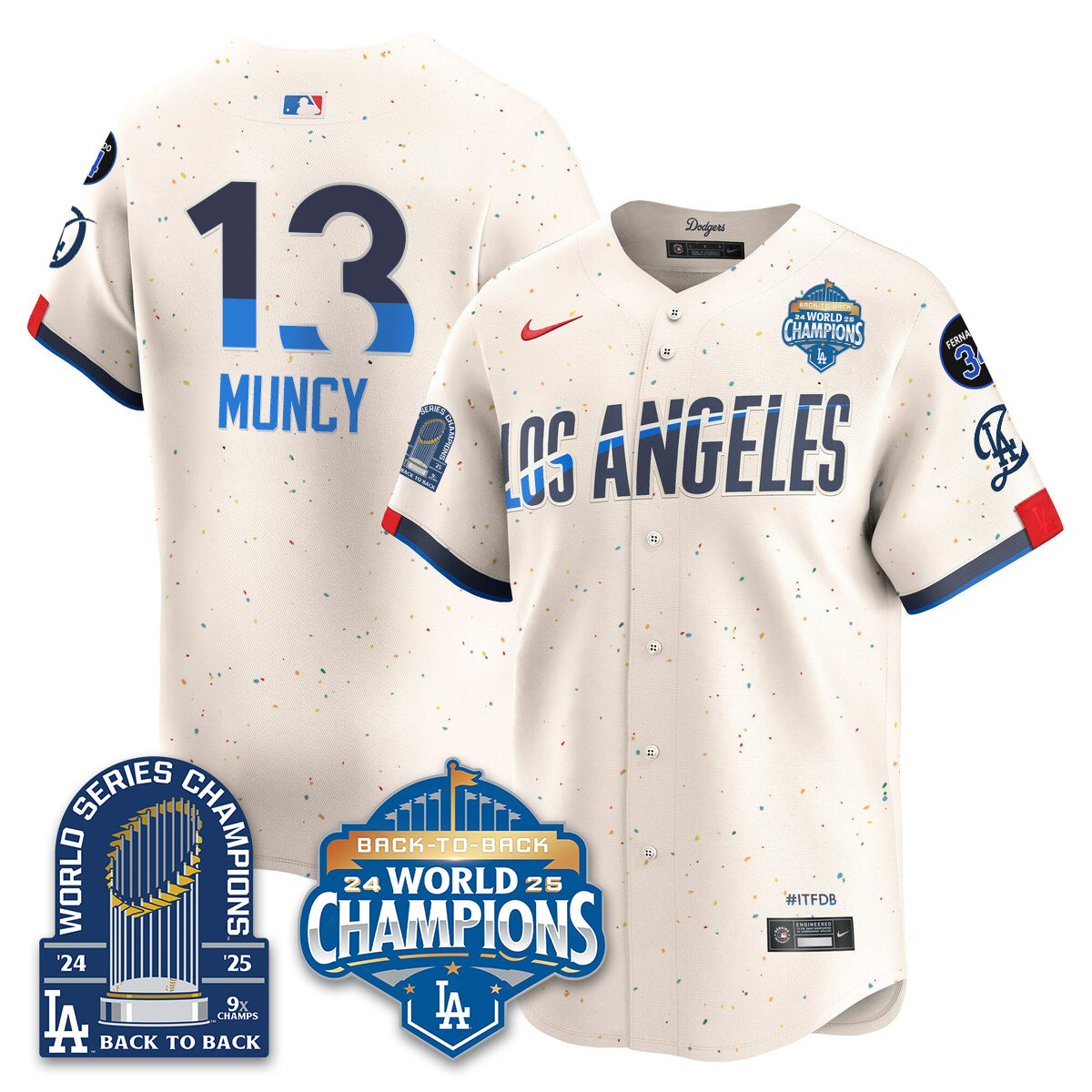 LAD Alternate Gold Vapor Limited Jersey - 9x Champs - All Stitched