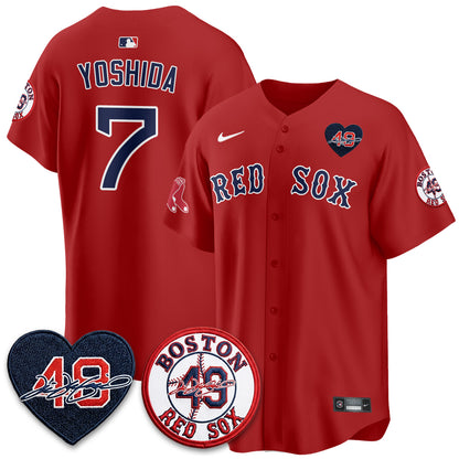 BOS Tim Wakefield Memorial Patch Vaper Premier Limited White Jersey - All Stitched