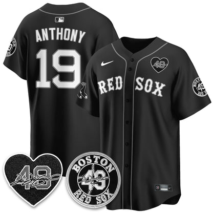 BOS Tim Wakefield Memorial Patch Vaper Premier Limited White Jersey - All Stitched