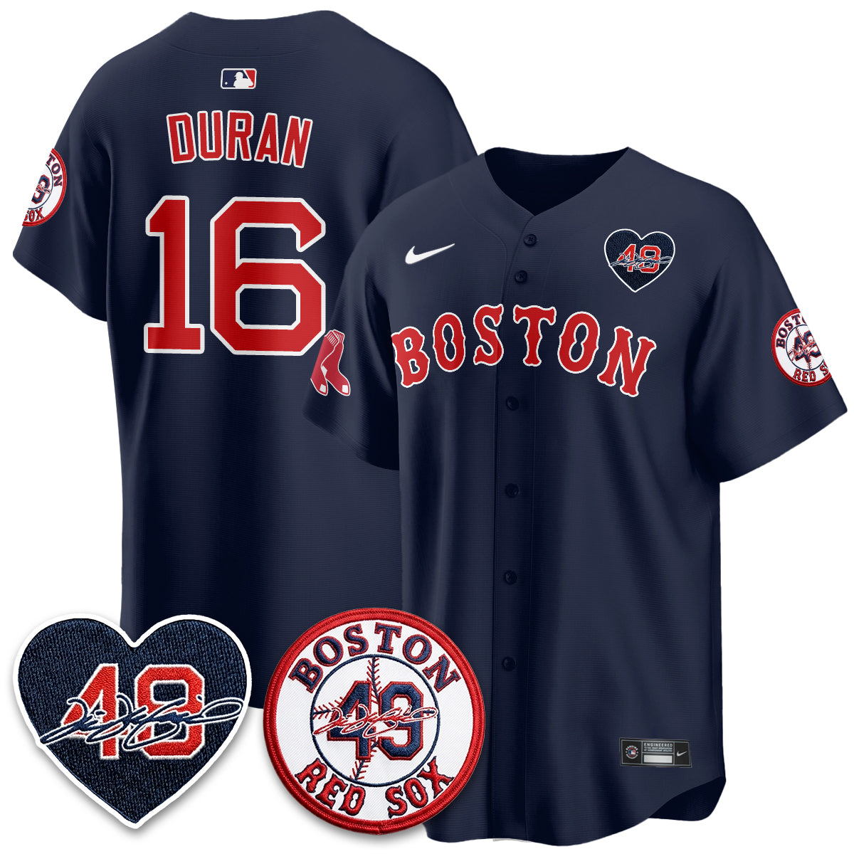 BOS Tim Wakefield Memorial Patch Vaper Premier Limited White Jersey - All Stitched