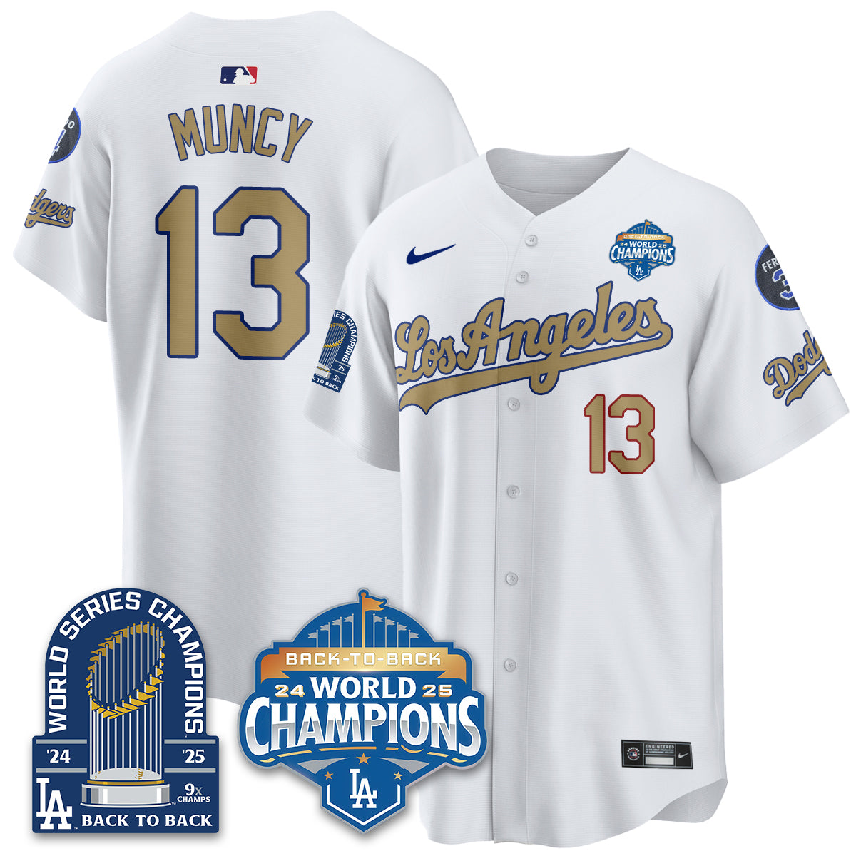 LAD Alternate Gold Vapor Limited Jersey - 9x Champs - All Stitched