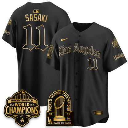 LAD WS Champions Back 2 Back Patch Vapor Premier Limited Gothic Edition Jersey - All Stitched