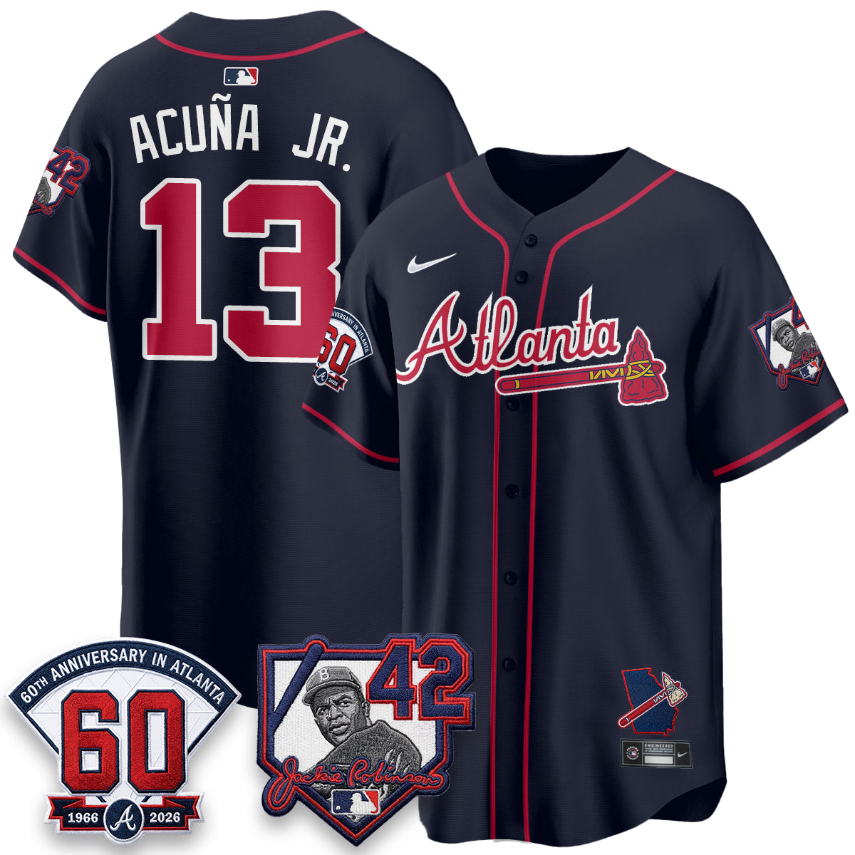 ATL 2026 Jackie Robinson Day Vapor Limited Red Jersey - All Stitched