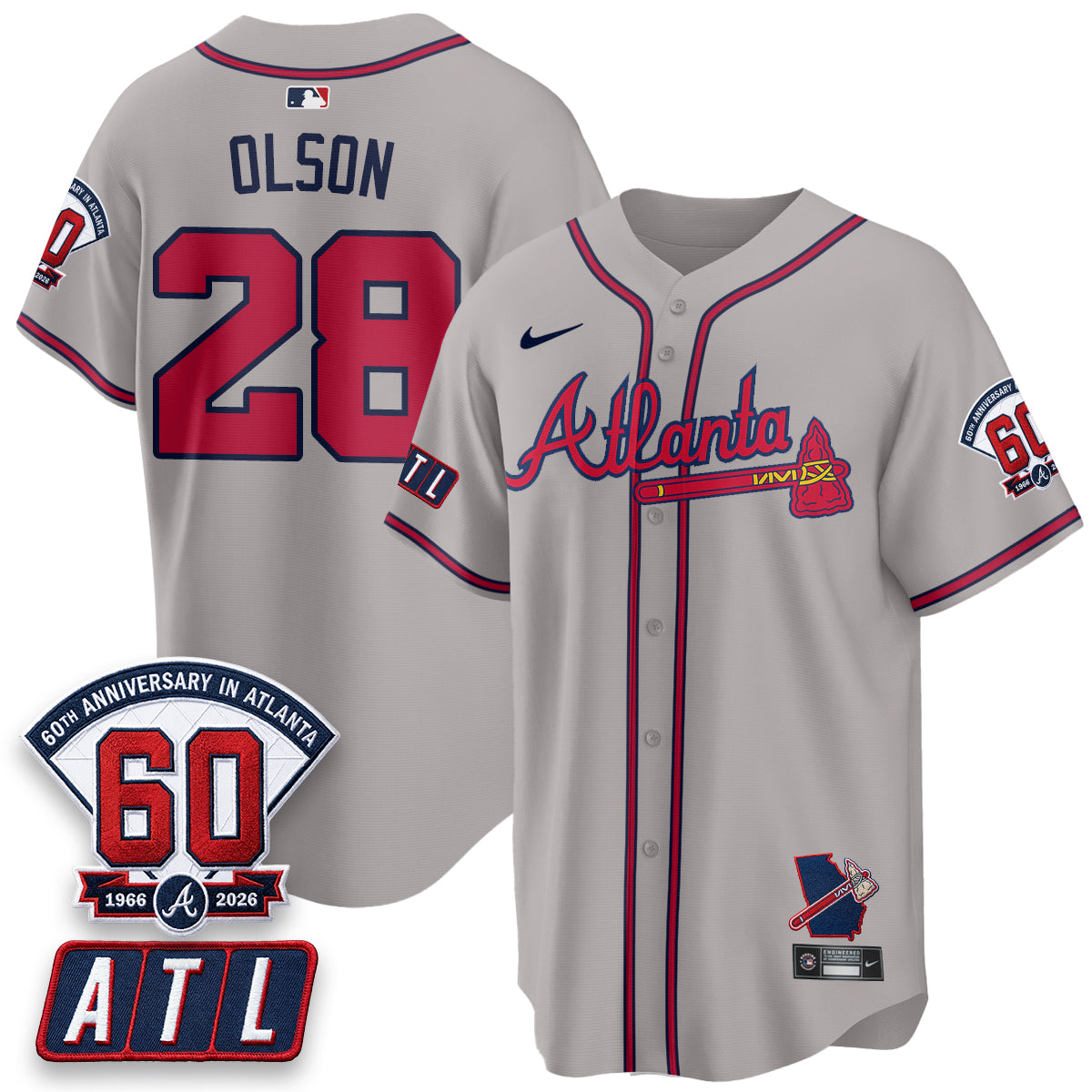 ATL 2026 60th Anniversary Vapor Limited Red Jersey - All Stitched