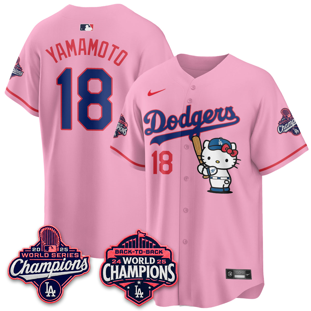 LAD x Hello Kitty Night 2026 Vapor Pink Jersey - All Stitched
