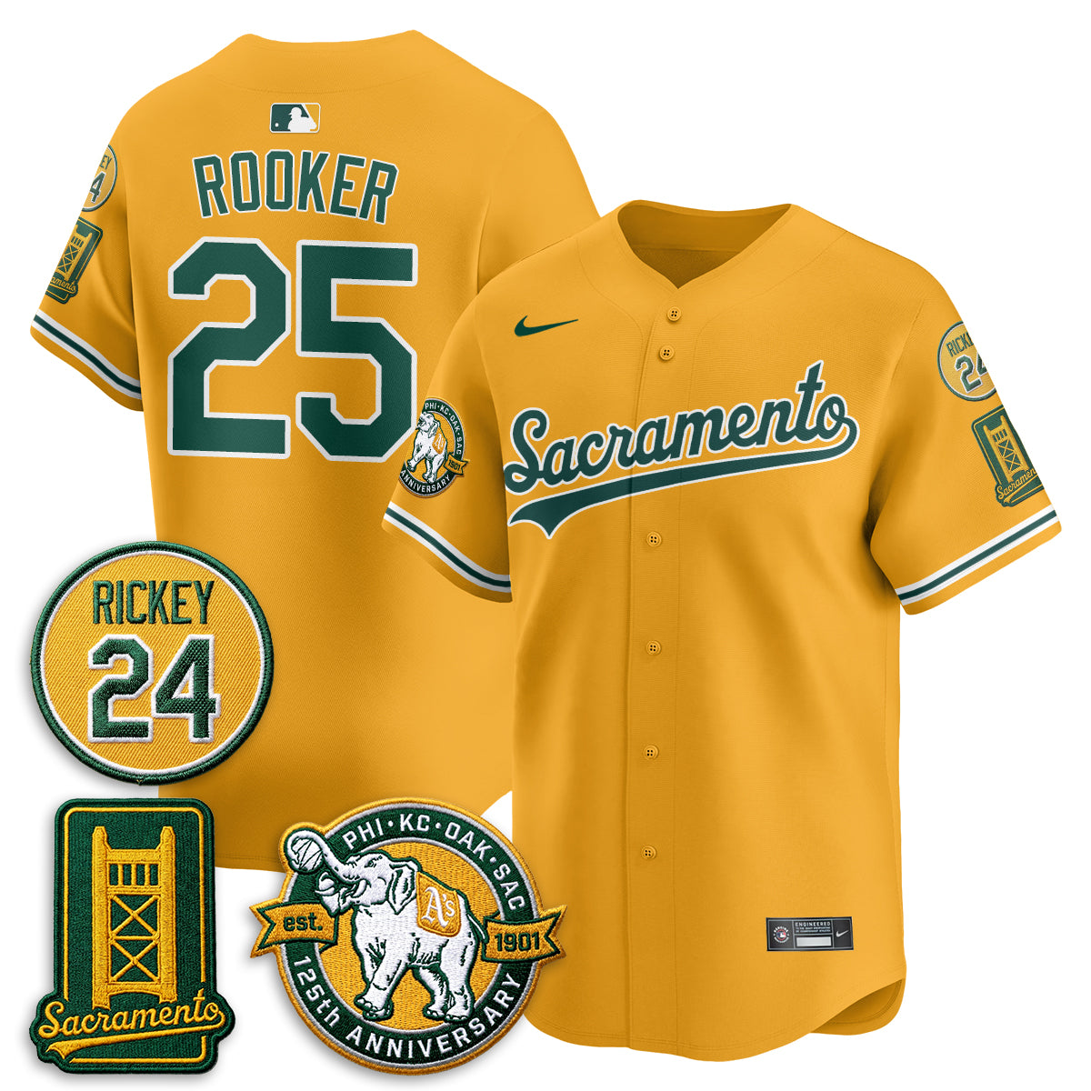 OAK 2026 Alternate Sacramento 125 Years Patch Limited Jersey - All Stitched