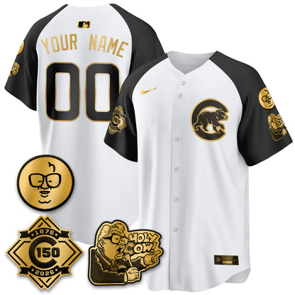 CHC 150th Anniversary Harry Caray Holy Cow Vapor Premier Limited Custom Jersey - All Stitched V3