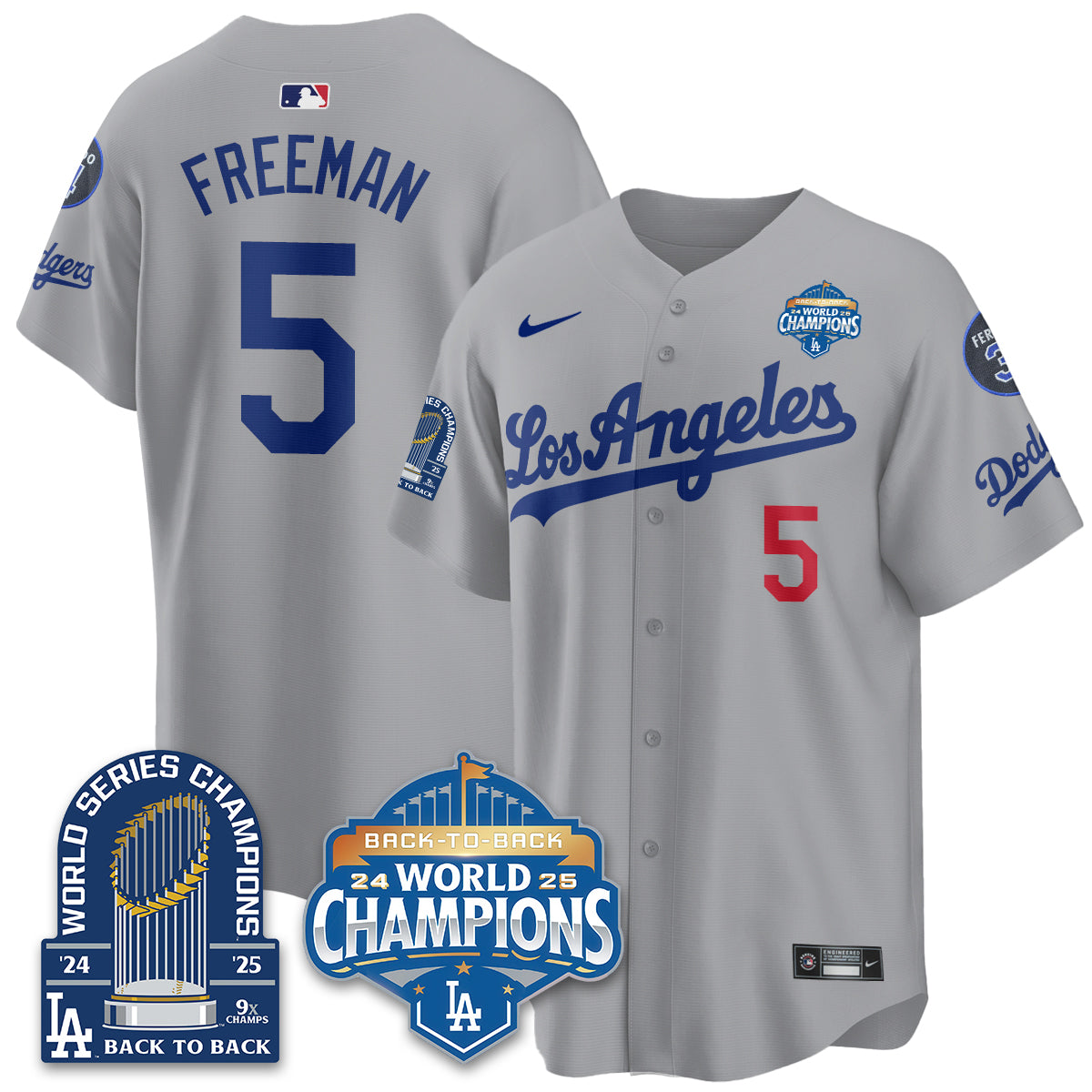 LAD Alternate Gold Vapor Limited Jersey - 9x Champs - All Stitched