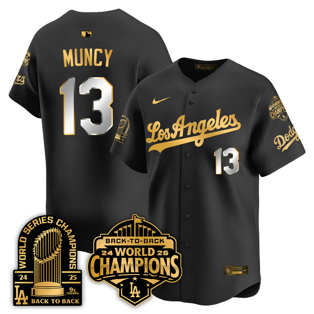 LAD "Gold Collection" Limited Navy Alternate Jersey - 9x & B2B Champs - All Stitched
