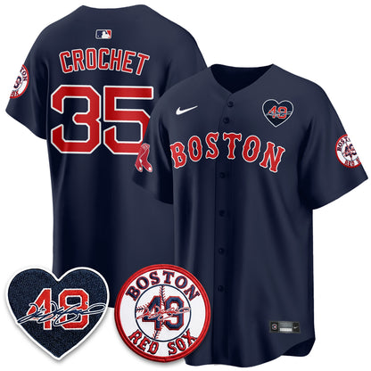 BOS Tim Wakefield Memorial Patch Vaper Premier Limited White Jersey - All Stitched