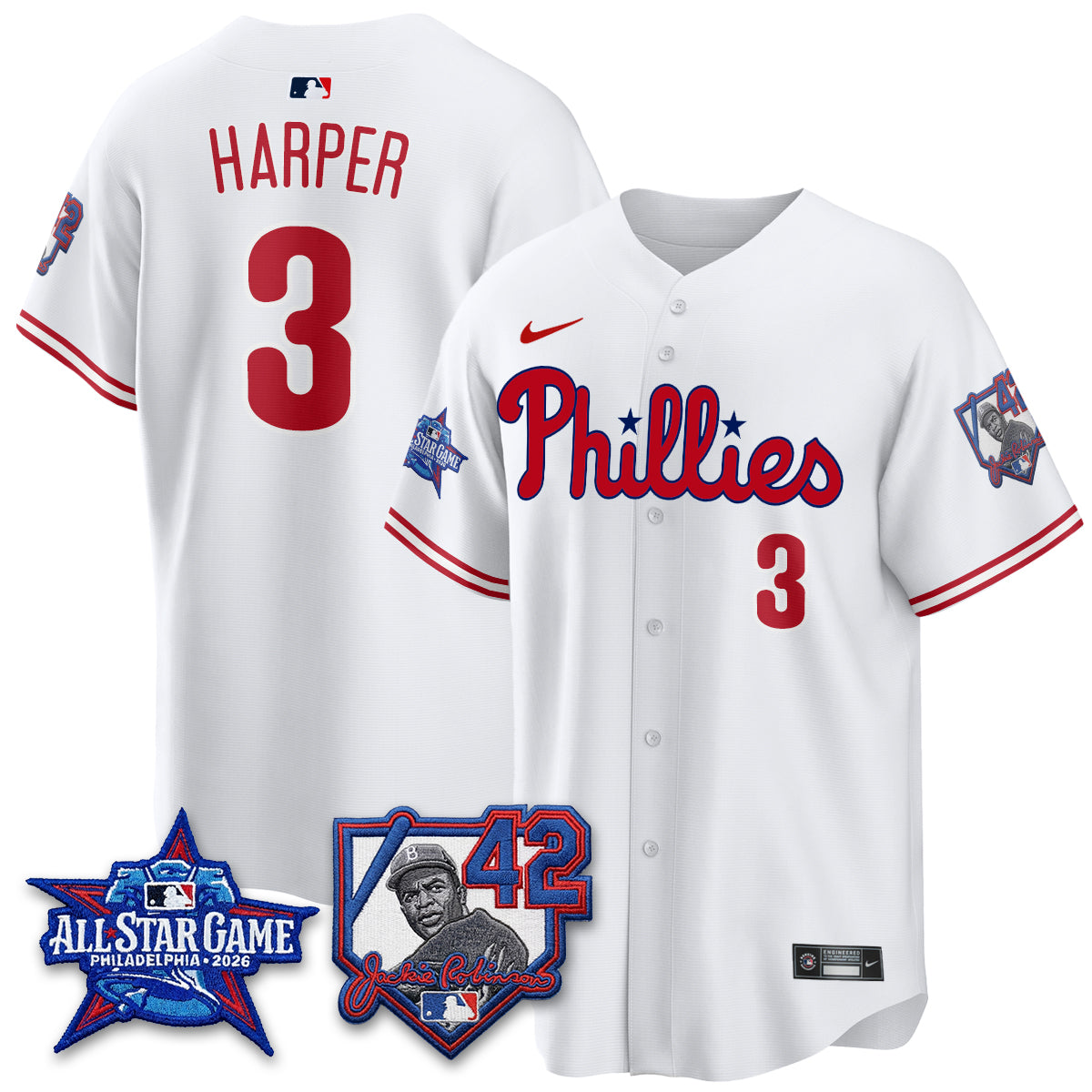 PHI 2026 Jackie Robinson New Era - All Star Game Vapor Limited Jersey - All Stitched
