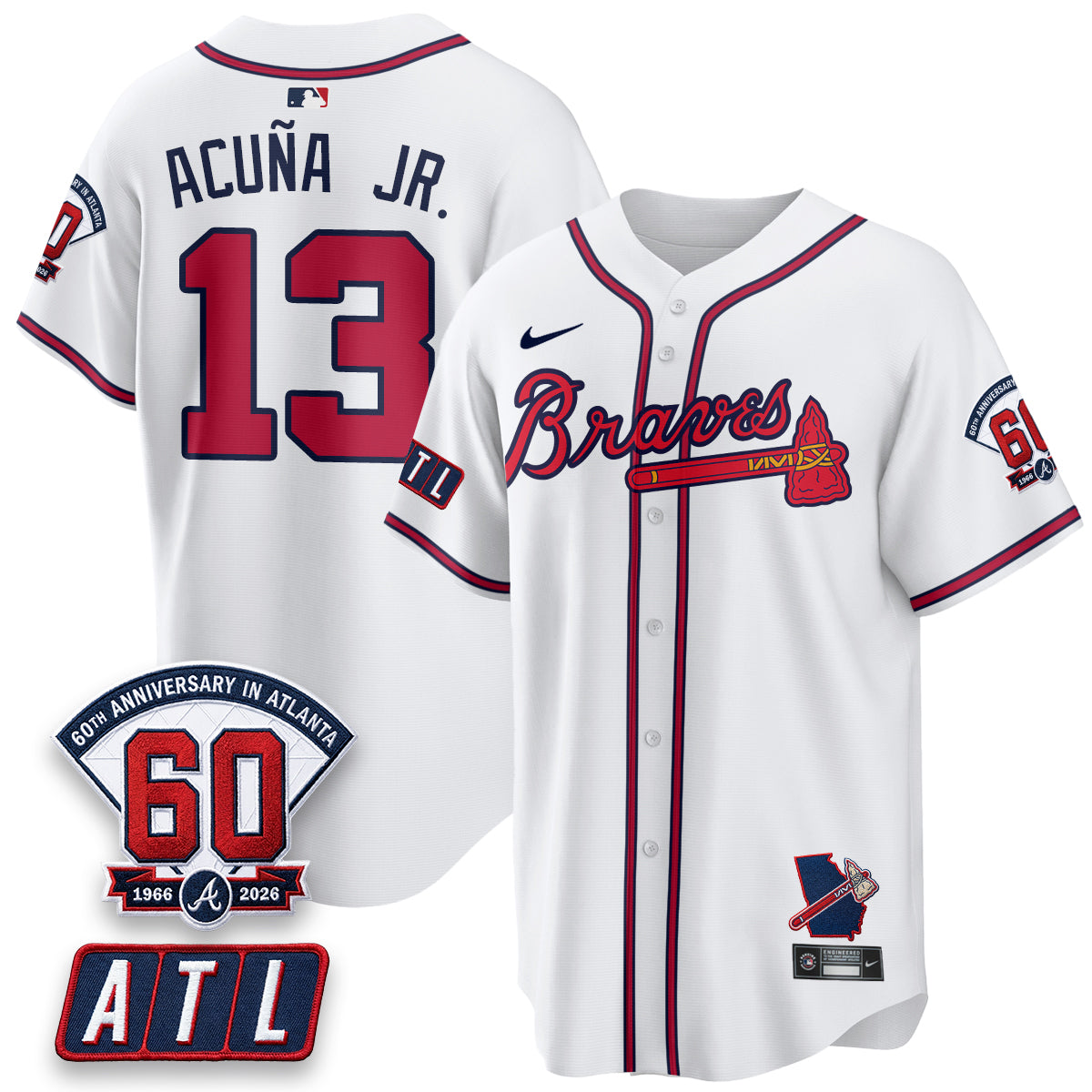 ATL 2026 60th Anniversary Vapor Limited Red Jersey - All Stitched