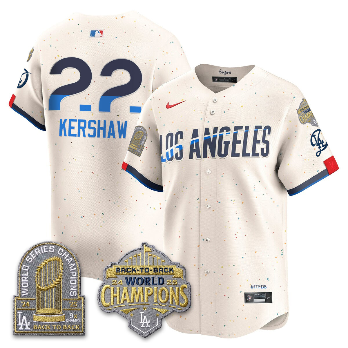 LAD "Gold Collection" Limited Navy Alternate Jersey - 9x & B2B Champs - All Stitched