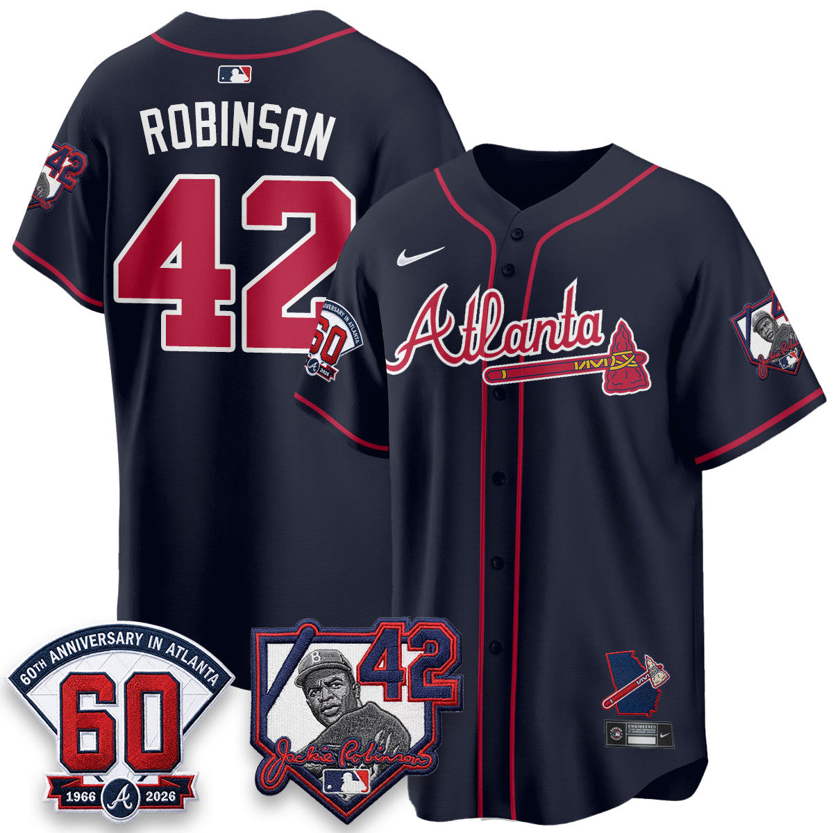 ATL 2026 Jackie Robinson Day Vapor Limited Red Jersey - All Stitched