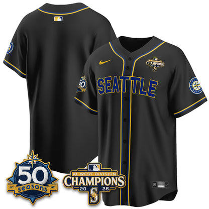 SEA 50th Anniversary Black Out Style Vapor Premier Limited Jersey - All Stitched