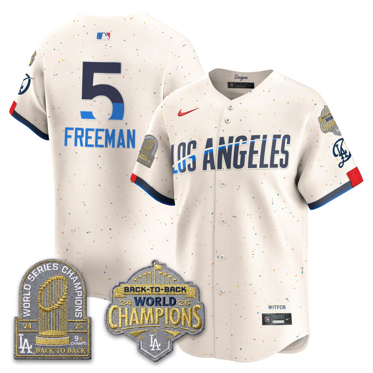 LAD "Gold Collection" Limited Navy Alternate Jersey - 9x & B2B Champs - All Stitched