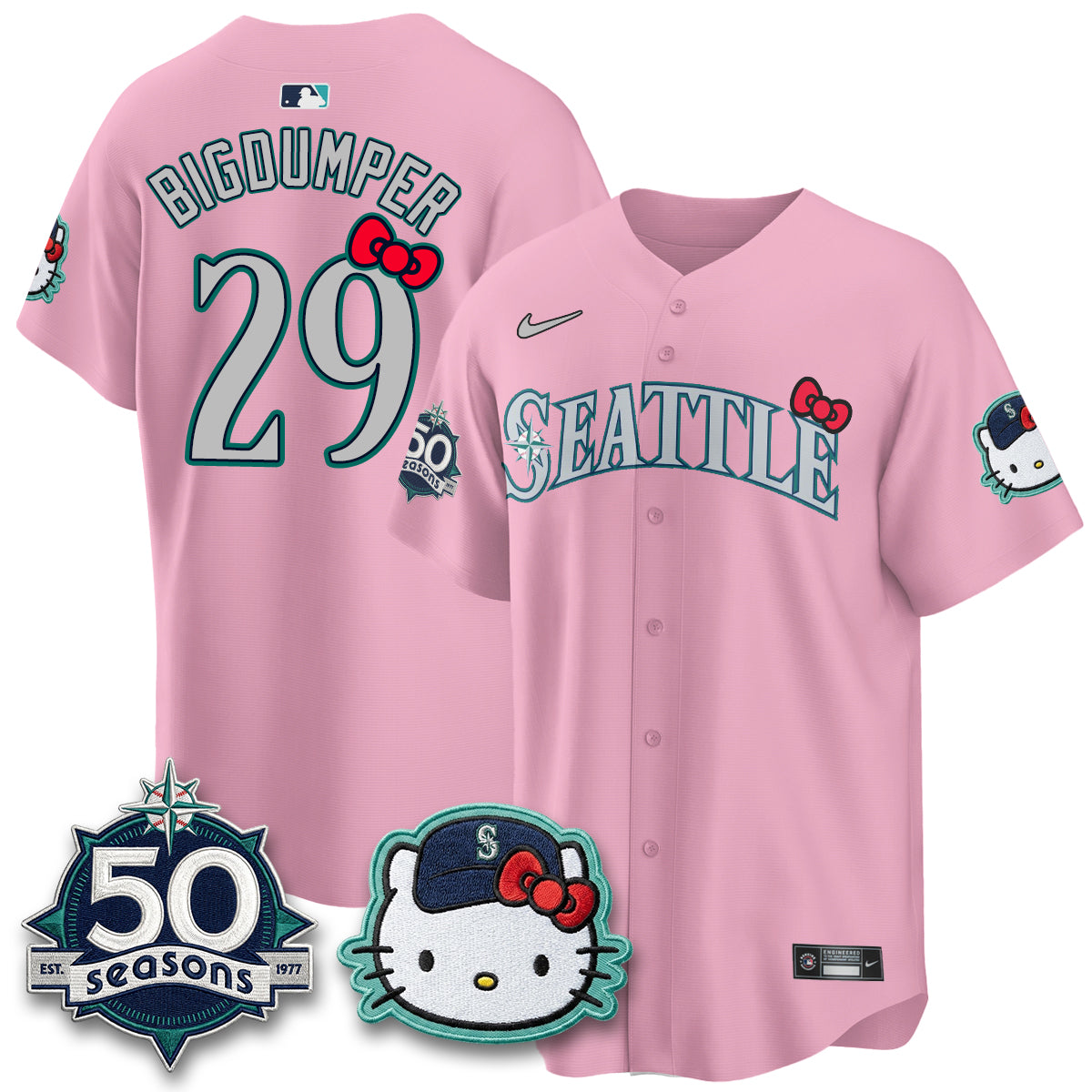 SEA x Meow KT Night Limited Pink Jersey - All Stitched