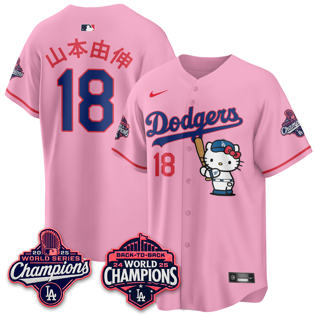 LAD x Hello Kitty Night 2026 Vapor Pink Jersey - All Stitched