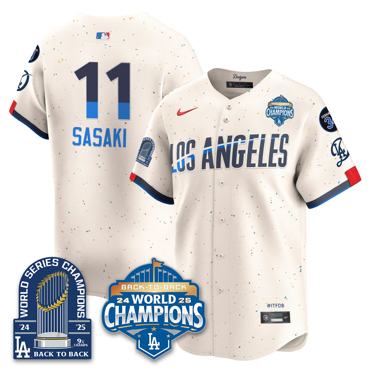 LAD Alternate Gold Vapor Limited Jersey - 9x Champs - All Stitched