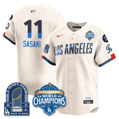 LAD Alternate Gold Vapor Limited Jersey - 9x Champs - All Stitched