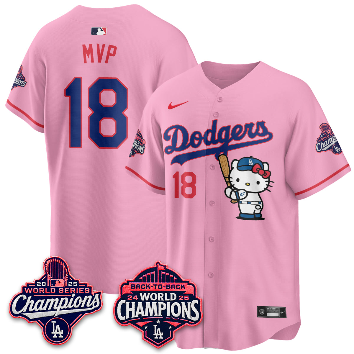 LAD x Hello Kitty Night 2026 Vapor Pink Jersey - All Stitched