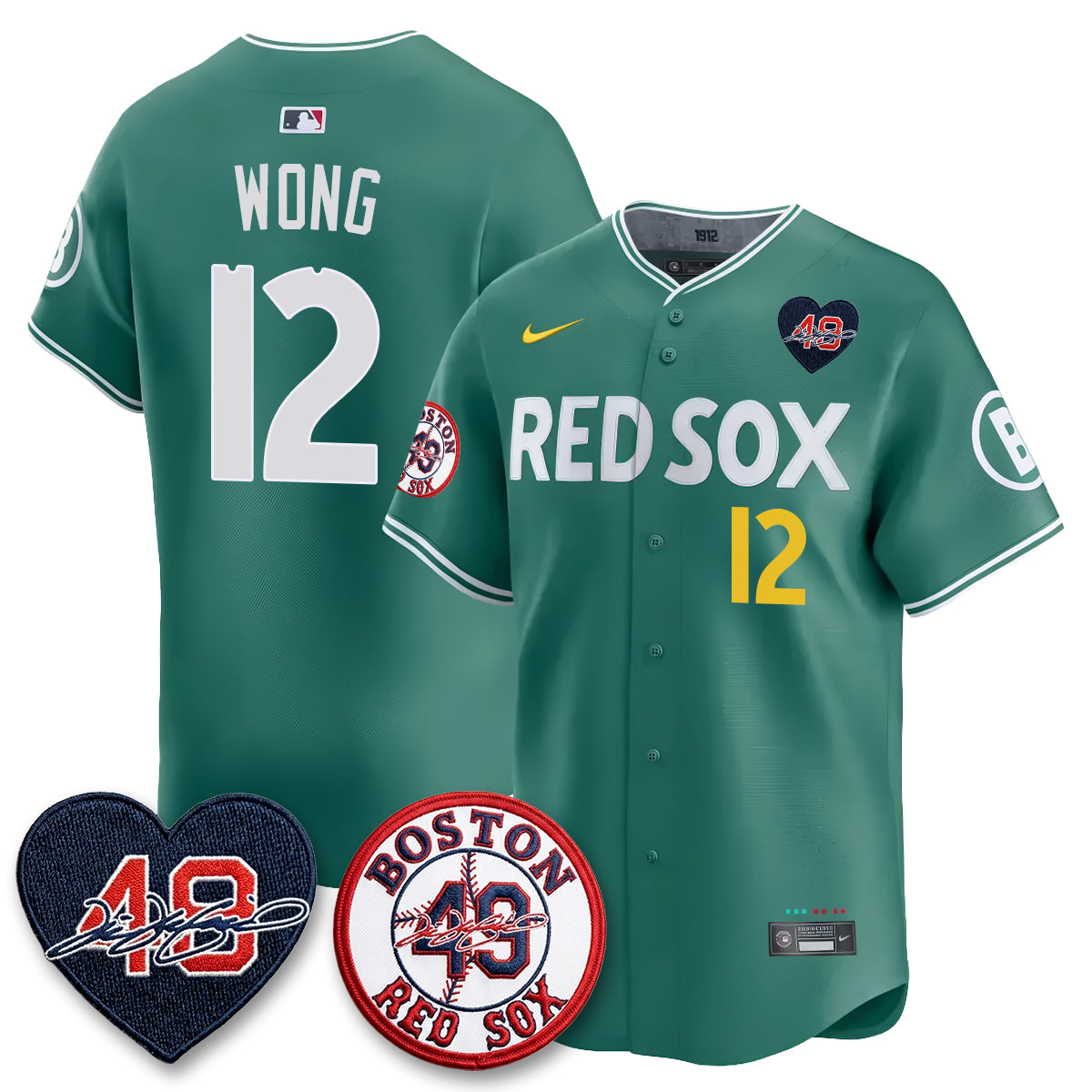 BOS Tim Wakefield Memorial Patch Vaper Premier Limited White Jersey - All Stitched