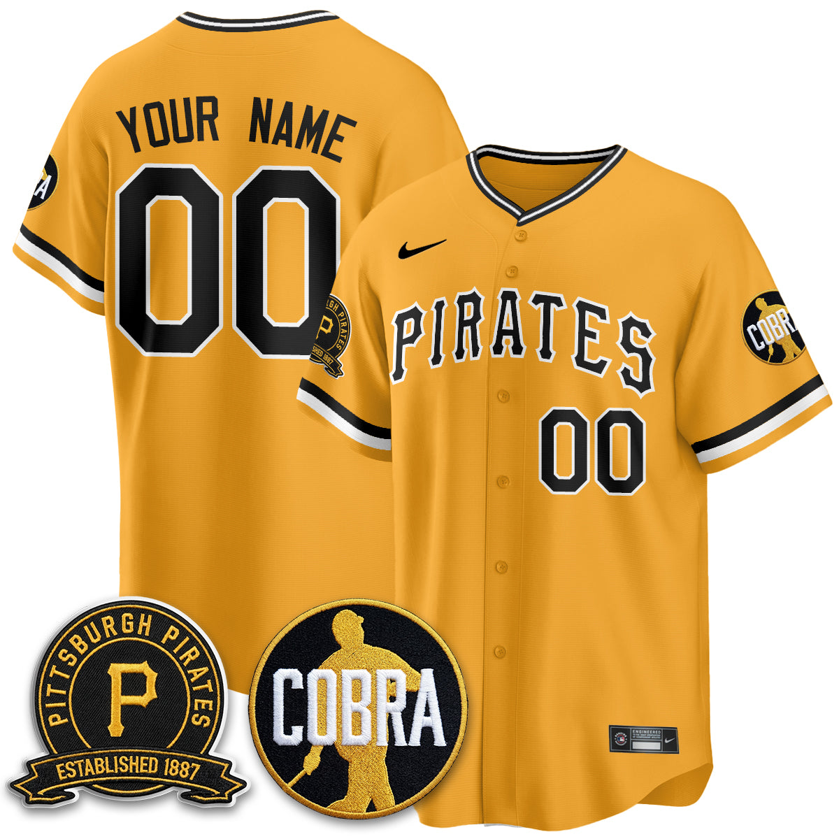 PIT Vapor Limited Custom Jersey - Cobra & Est 1887 Patch - All Stitched