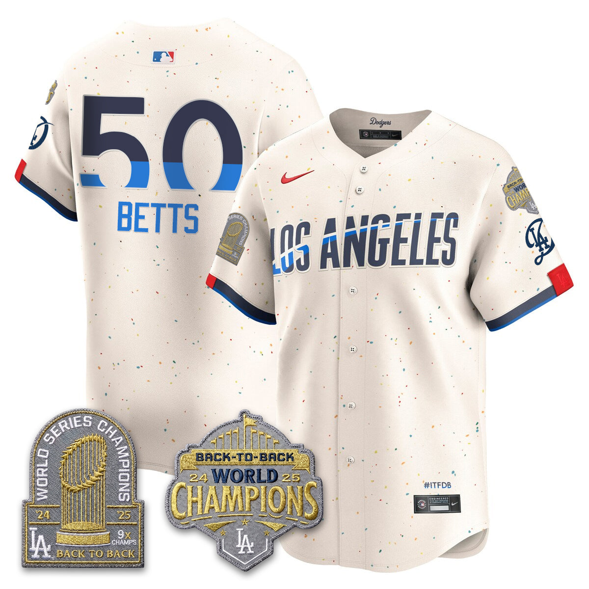LAD "Gold Collection" Limited Navy Alternate Jersey - 9x & B2B Champs - All Stitched