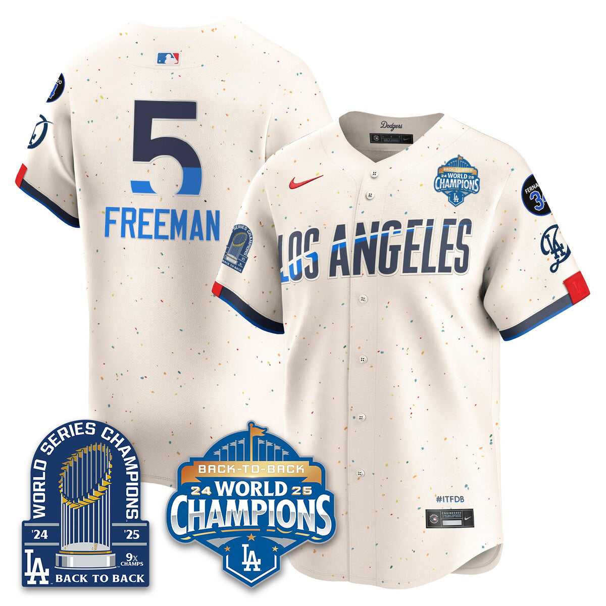 LAD Alternate Gold Vapor Limited Jersey - 9x Champs - All Stitched