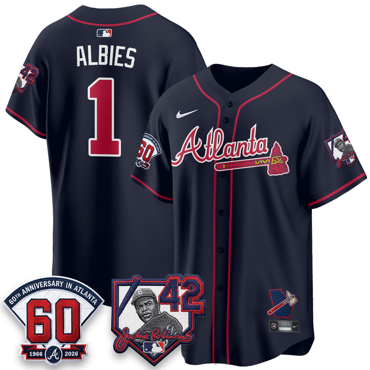 ATL 2026 Jackie Robinson Day Vapor Limited Red Jersey - All Stitched