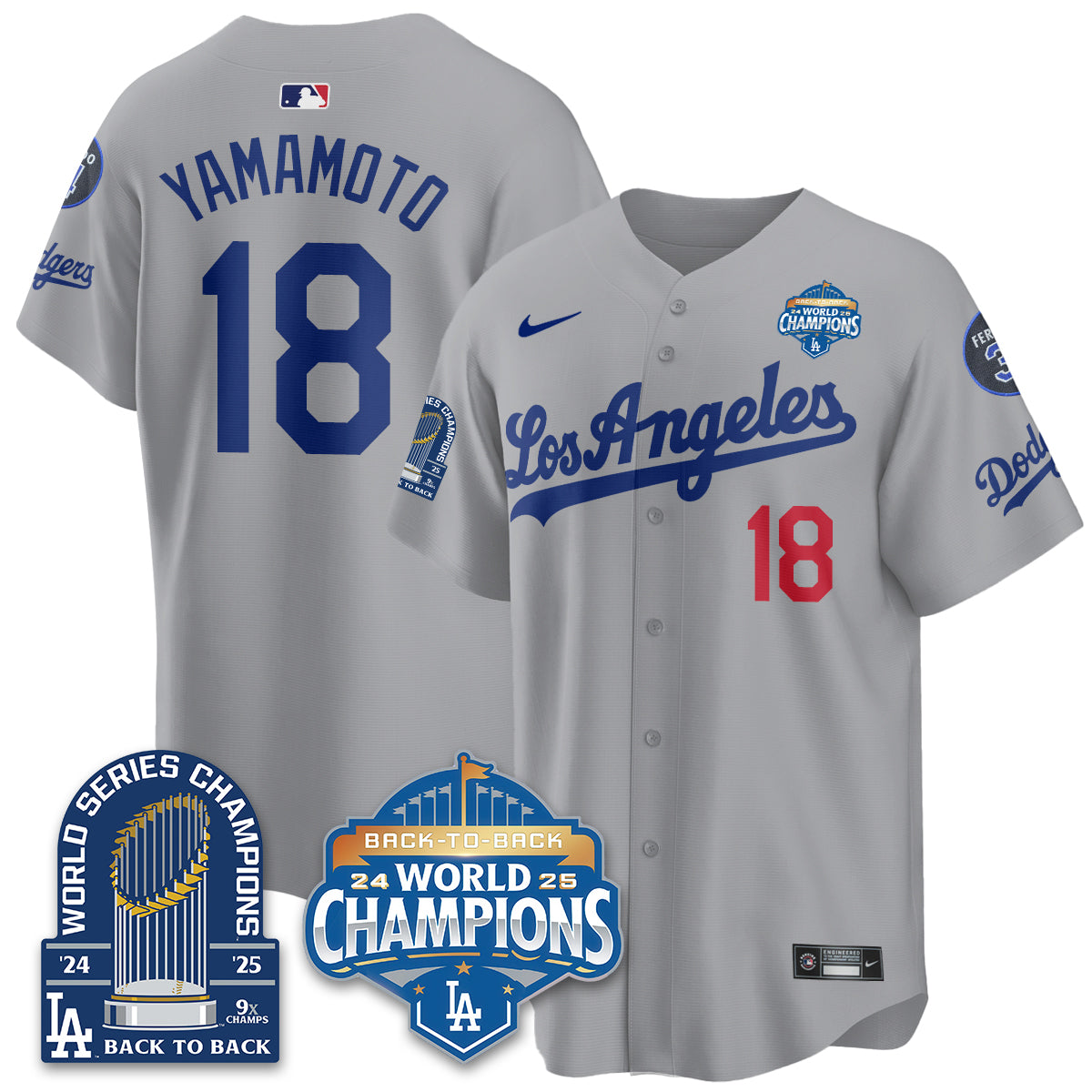 LAD Alternate Gold Vapor Limited Jersey - 9x Champs - All Stitched