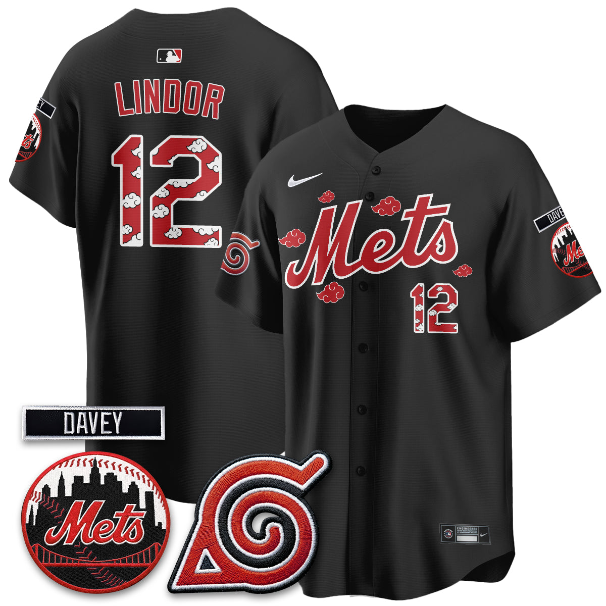 NYM x Naruto Nights 2026 Vapor Limited  Black Jersey - All Stitched